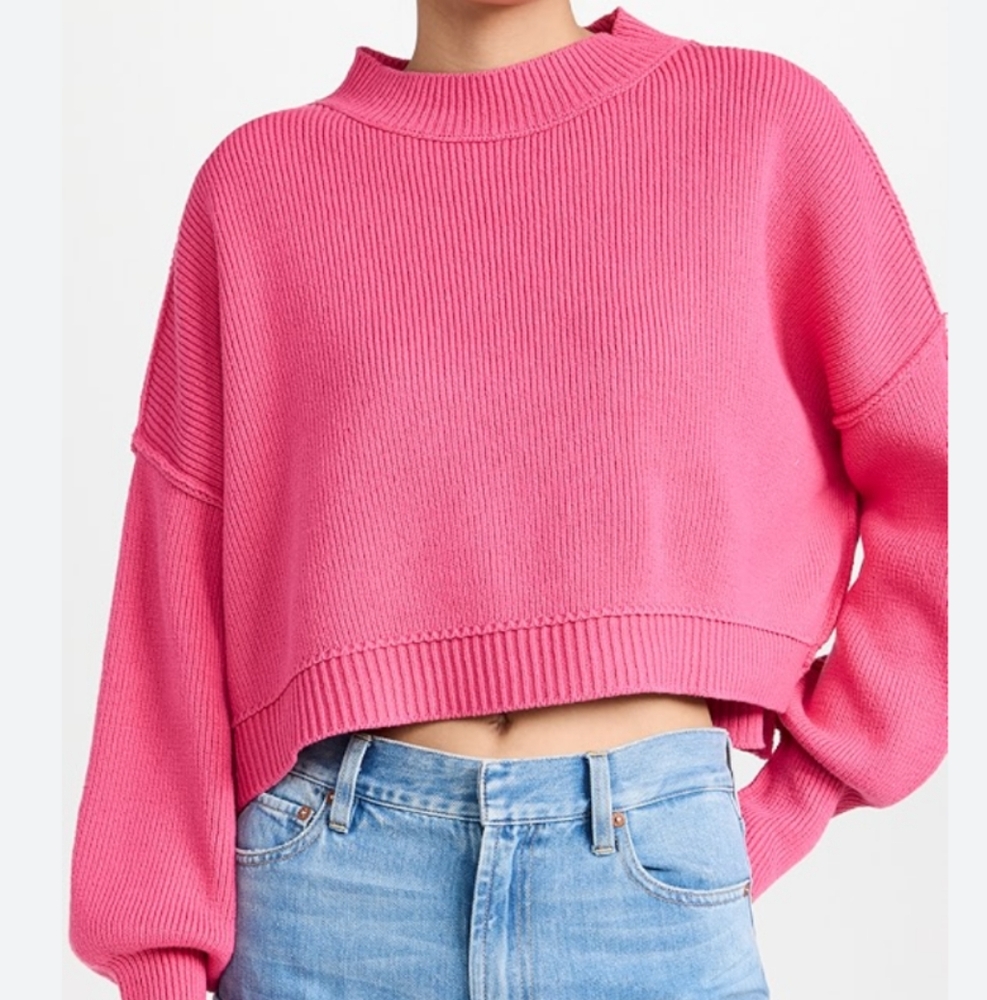 Free People Easy Street Crop Pullover